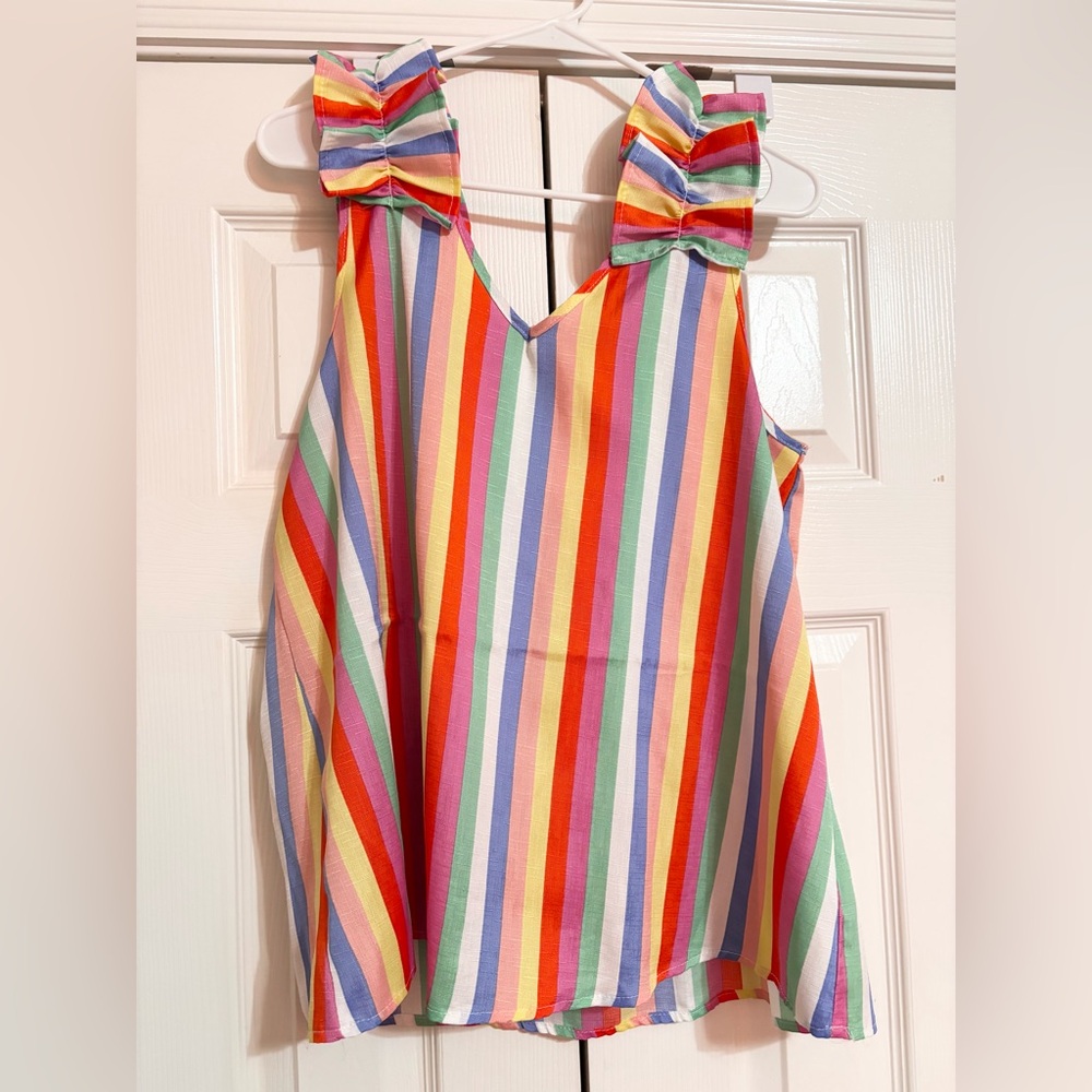 Entro Multicolor Striped Sleeveless Top